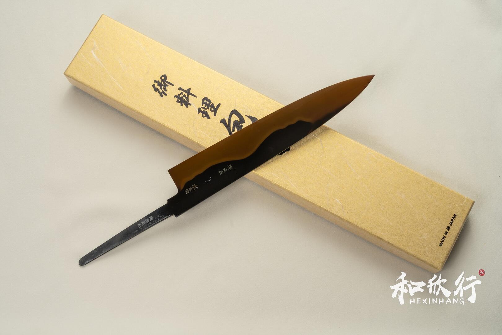 堺北辰Sakai Hokushin 池田美和作白一鋼富士水本燒褐返和牛刀240mm